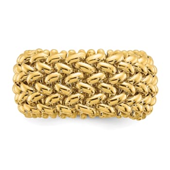 14K Yellow Gold Mesh Ring