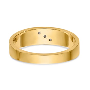 14K Yellow Gold AA Quality Mens Wedding Band