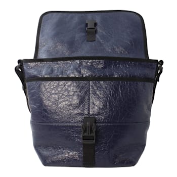 Balenciaga Arena Blue Lambskin Leather Flap Messenger Bag