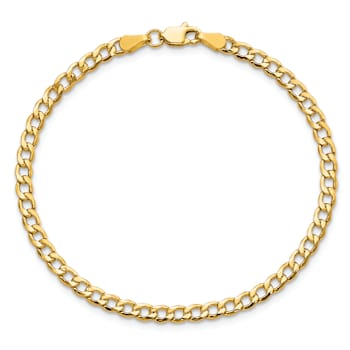10k Yellow Gold 3.35mm Curb Link Bracelet
