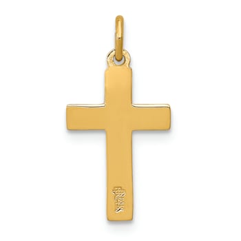 14K Yellow Gold INRI Crucifix Charm