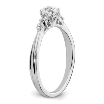 Rhodium Over 10K White Gold Lab Grown Diamond VS/SI GH, Complete
Engagement Ring 0.5ctw