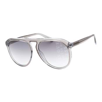 Guess Grey Aviator Frame / Gradient Smoke Lens Sunglasses