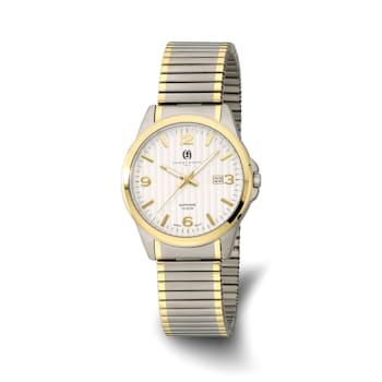 Men's Charles Hubert Titanium Silver Dial Expansion Band Watch