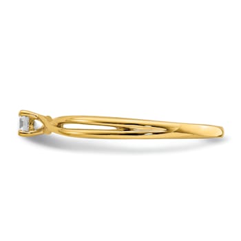 14K Yellow Gold First Promise Diamond Promise/Engagement Ring 0.11ctw