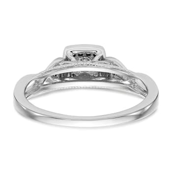 Rhodium Over 14K White Gold First Promise Diamond Promise/Engagement
Ring 0.20ctw