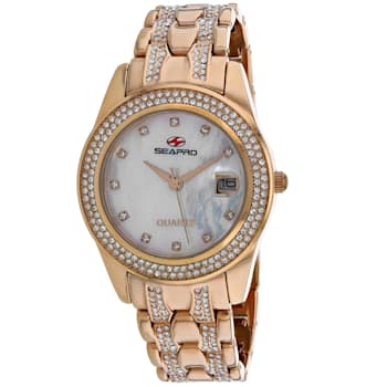 Seapro Women's Intrigue Mother-Of-Pearl Dial Rose Stainless Steel Watch