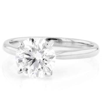 Lab-Grown Diamond Solitaire Ring In 14K White Gold 2.00ct