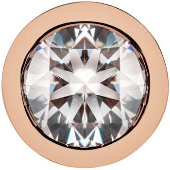 White Cubic Zirconia 14k Rose Gold Studs With Velvet Gift Box 1.00ctw