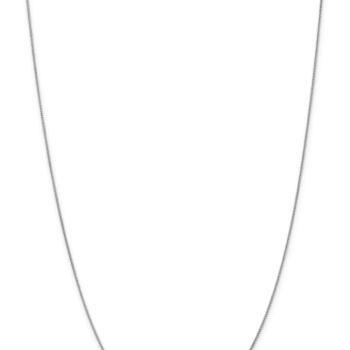 Rhodium Over 14k White Gold 0.85mm Solid Spiga 24 Inch Chain