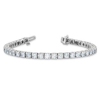 Rhodium Over 14K White Gold 9.00 ct. Near Colorless Moissanite 4 Prong
Tennis Bracelet