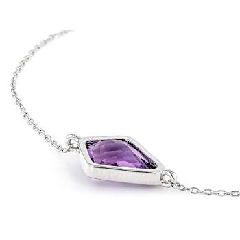 Kite Amethyst Station Bracelet In Sterling Silver 1.68ctw