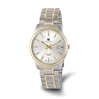 Men's Charles Hubert Two-Tone Titanium 40mm Silver-tone Dial Watch