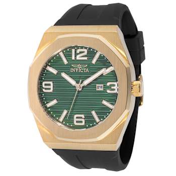 Invicta Huracan 48mm Green Dial Silicone Band Quartz Watch