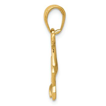 14k Yellow Gold Horse Pendant