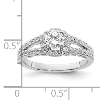 Rhodium Over 14K White Gold Eternal Promise Lab Grown Diamond Halo
Complete Ring 1.008ctw