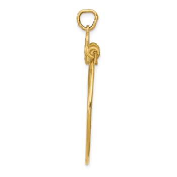 14K Yellow Gold Heart Charm Holder
