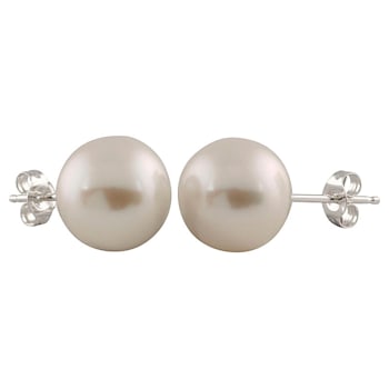 Cultured Freshwater Pearl Stud Earrings In Sterling Silver