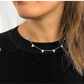 Moissanite Sterling Silver Necklace