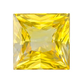 Yellow Sapphire Loose Gemstone 8mm Princess Cut 3.52ct
