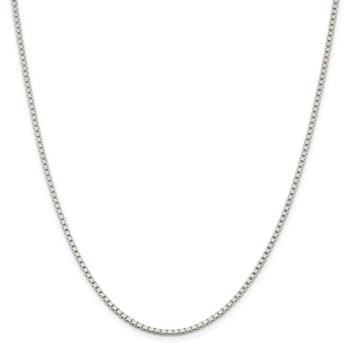 Sterling Silver 2mm Box Chain Necklace