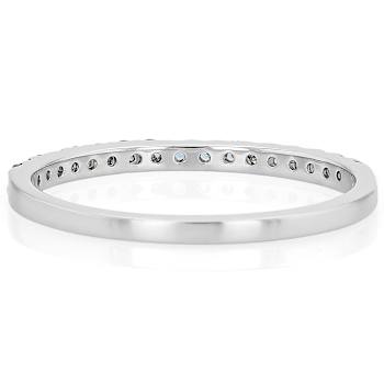 Aquamarine Band Ring In Sterling Silver