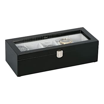 Mele and Co Tate Glass Top Wooden Watch Box