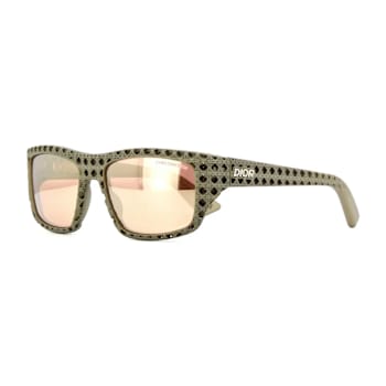 Dior 3D Brown Frame / Pink Silver Mirrored Lenses Sunglasses