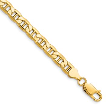 14k Yellow Gold 6.25mm Mariner Link 24 Inch Chain