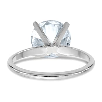 Rhodium Over 14K White Gold 3 ct. D E F Pure Light Round Moissanite
Solitaire Ring