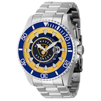 Invicta MLB 47mm Yellow, White, White, Blue Dial Stainless Steel Band
Quartz Watch