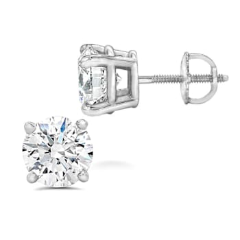 Lab Grown White Diamond 14K White Gold Stud Earrings VS1 Clarity E
Color, IGI Certified 2ctw
