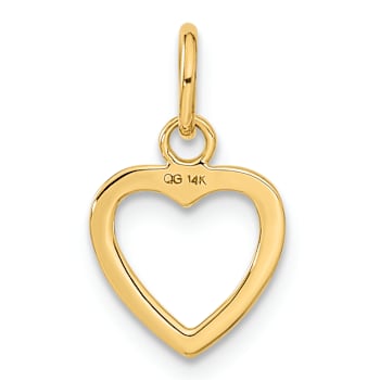 14k Yellow Gold Polished Cut-out Heart Pendant