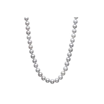 Platinum Cultured Freshwater Pearl Rhodium Over Sterling Silver 18 Inch
Strand Necklace