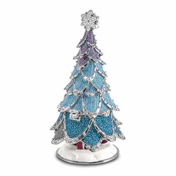 ARCTIC BLUE Christmas Tree Trinket Box