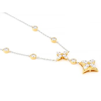 Lab-Grown Diamond Y Necklace In 14K Gold Over Sterling Silver 1.00ctw