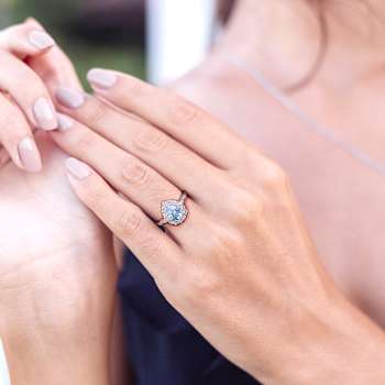 Created White Sapphire, Sky Blue Topaz and Diamond 10K White Gold Ring 1.97ctw