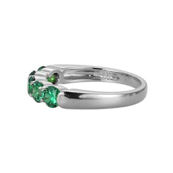 Green Cubic Zirconia Platinum Over Sterling Silver Ring 1.98ctw