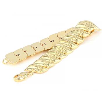 San Marco Swirl Link Bracelet In 18K Gold Over Bronze