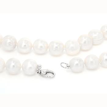 8mm Cultured Freshwater Pearl Strand Necklace in Sterling Silver