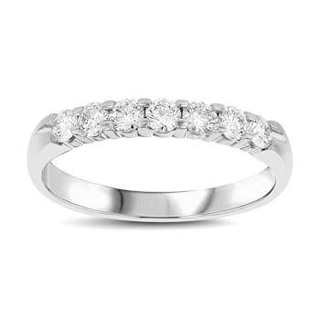 0.50cttw 7 Stone Diamond Band Ring in 14k White Gold