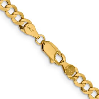 14k Yellow Gold 4.7mm Flat Cuban 20 Inch Chain