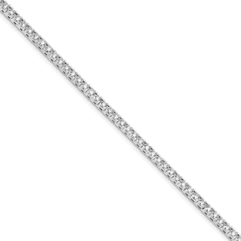 Rhodium Over 14K White Gold 5.00 ct. Colorless Moissanite 4 Prong Tennis Bracelet