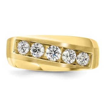 10K Yellow Gold Lab Grown Diamond SI1/SI2, G H I, Men's 5-Stone Ring