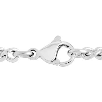 Robert Alton Men's Curb Link Chain Necklace 3.5mm In Stainless Steel 24 Inch