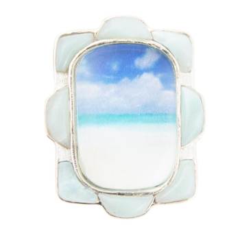 Barse Jewelry Blue Larimar Sterling Silver Scenic Beach Ring