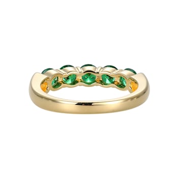 Green Cubic Zirconia 18k Yellow Gold Over Sterling Silver Ring 1.98ctw
