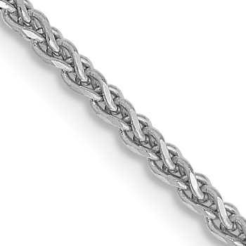 14k White Gold 1.4mm Diamond Cut Wheat Chain 26"
