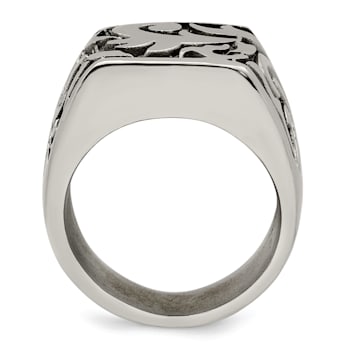 Titanium Casted Design Signet Ring