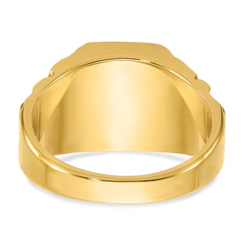 14K Yellow Gold 13x9mm Men's Signet Ring